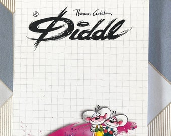 Vintage Little single sheet of Diddl paper