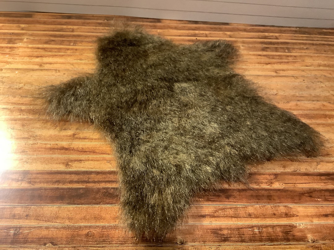 Miniature/dollhouse Faux Mini Bearskin Rug in Four Colors Etsy