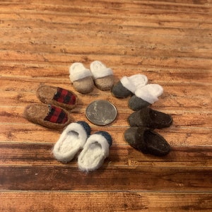 Miniature/Dollhouse Comfy Slippers in Five Finishes