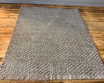Miniature/Dollhouse Solid Chevron Jute Rug in Two Sizes