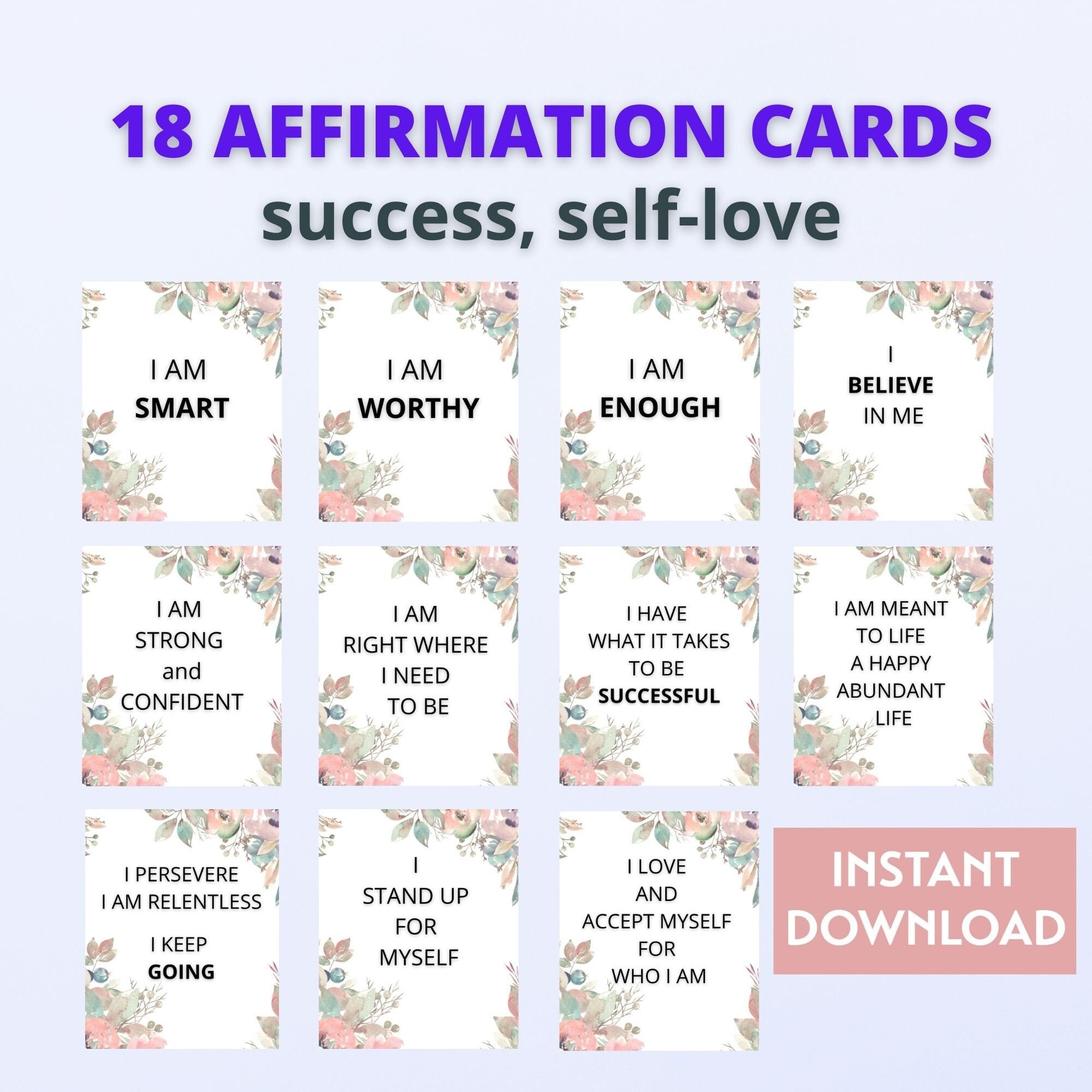 Affirmation Cards Printable Affirmation Cards for Women - Etsy
