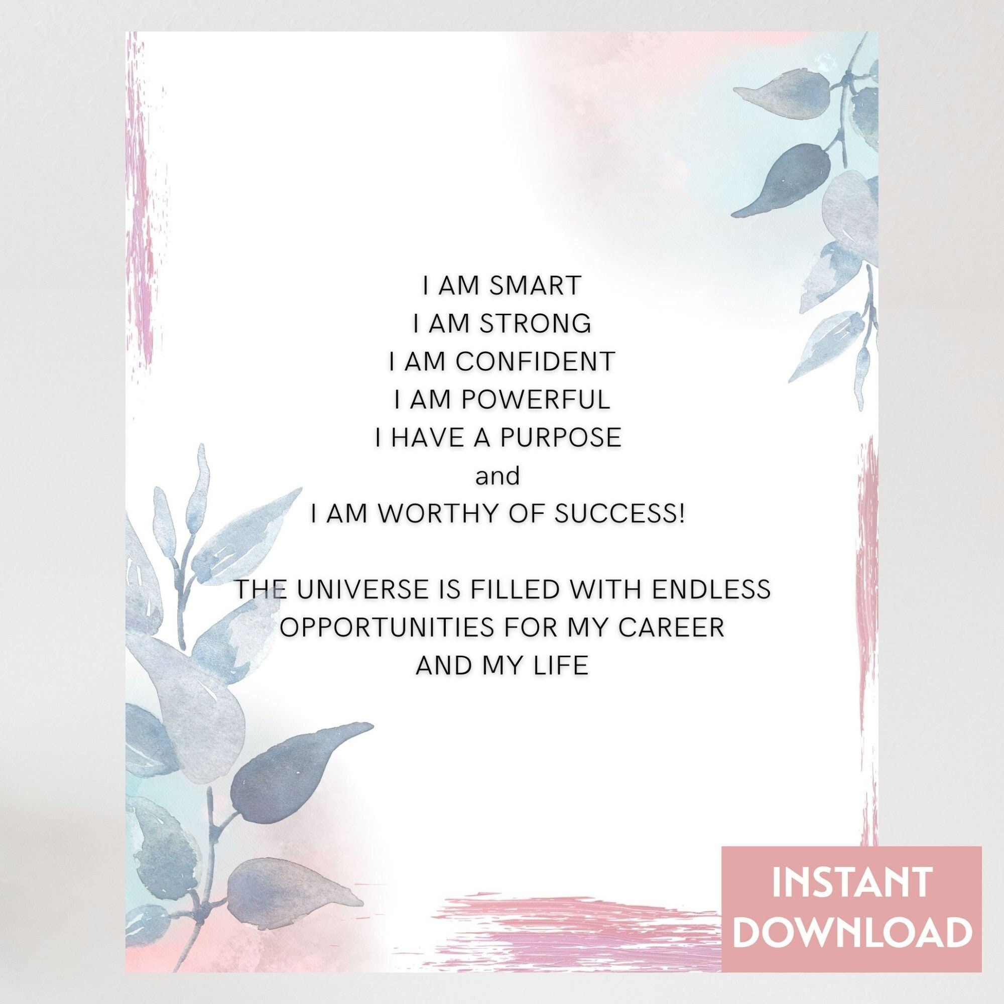 Vision Board Printable Positive Affirmation Wall Décor - Etsy