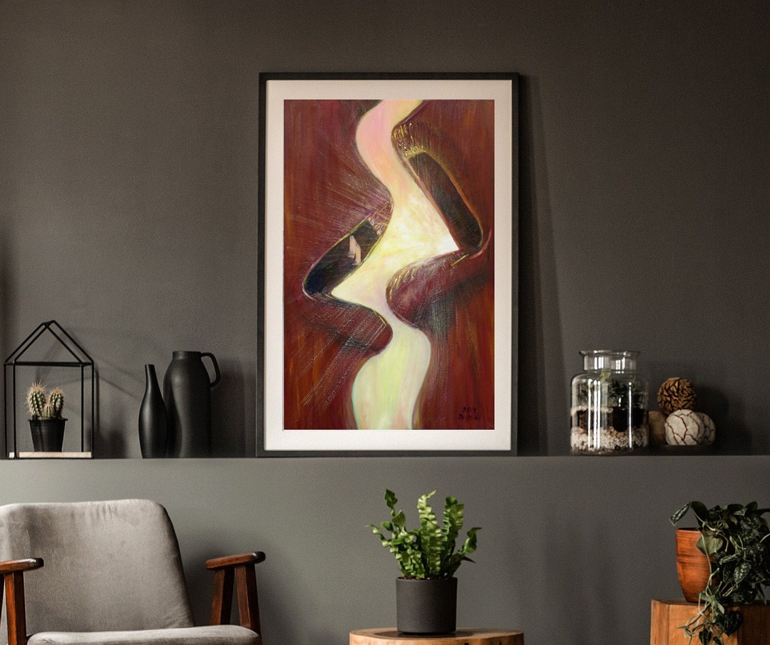 Printable Wall Art Kiss Wall Art Prints Abstract Couple Print Digital