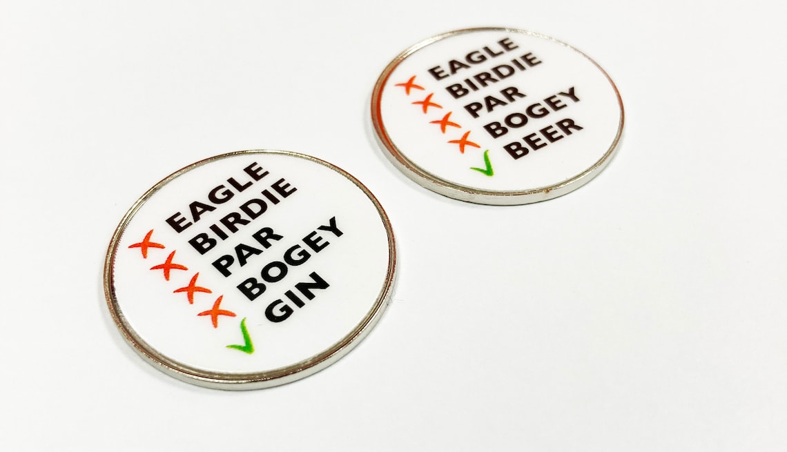 Personalised Metal Golf Ball Markers Various Quantities Etsy UK