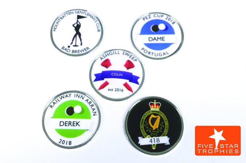 Personalised Metal Golf Ball Markers Various Quantities Etsy UK