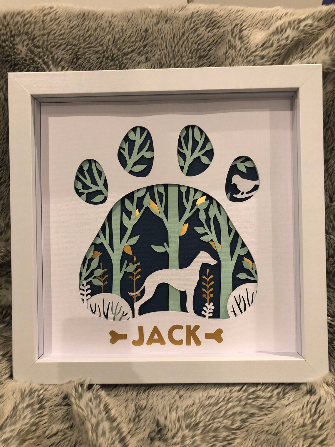 Personalised Dog Layered Shadow Box Etsy Australia