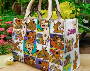 Scooby Doo Leather HandBag,Women Scooby Doo Handbag, Scooby Doo Bags Gift For Her,Handmade Bag,Custom Bag,Vintage Bags,Woman Shoulder
