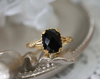 Vintage Onyx Ring Etsy