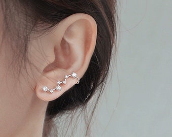 Big Dipper Ear Pin Earrings 2 colors