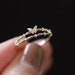 Butterfly with CZ Ring, 14K Gold Plated 925 Silver Adjustable Ring, Double Layer Animal Ring, Modern Dainty Delicate Ring*R120