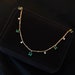 CZ Simulated Green Emerald - 14K Gold Plated 925 Silver Necklace, Sparkling Necklace, CZ Lovely Stone Necklace *B320