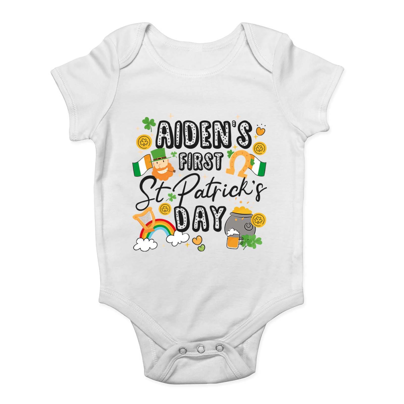 Personalised Aiden s First St Patrick s Day Baby Boys Girls Baby