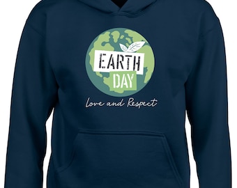 Jour de la Terre Amour et respect Garçons et filles Enfants Haut à capuche pour enfants Réchauffement climatique #Earthday