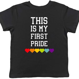My First Pride LGBTQ+ Boys & Girls Kids Children's T-Shirt Rainbow Gay Pride Kids Youth
