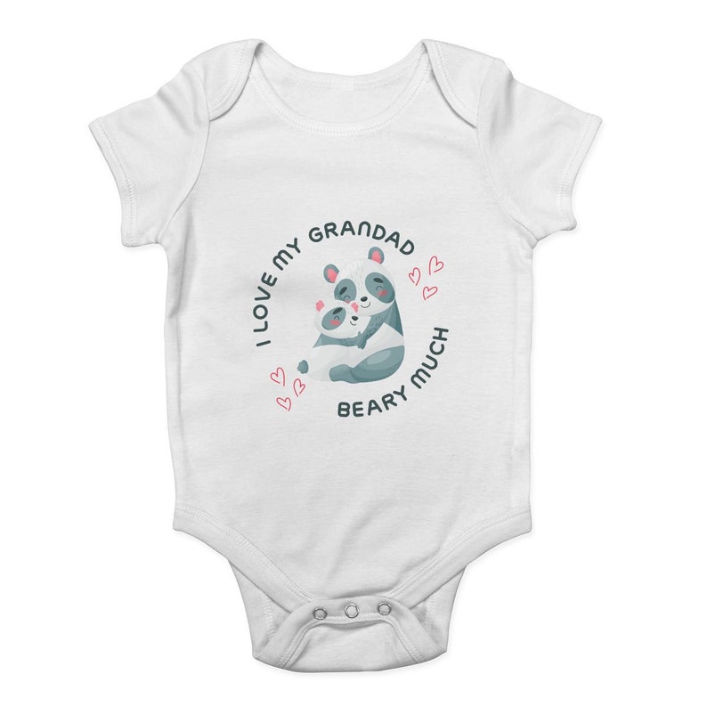 I Love My Grandad Beary Much Boys Girls Baby Grow Vest Bodysuit