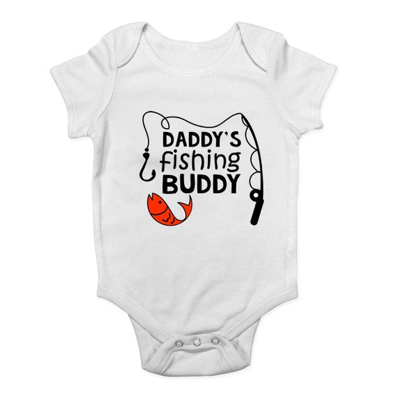 Daddy's Fishing Buddy, Baby Boys Girls Baby Grow Vest Bodysuit