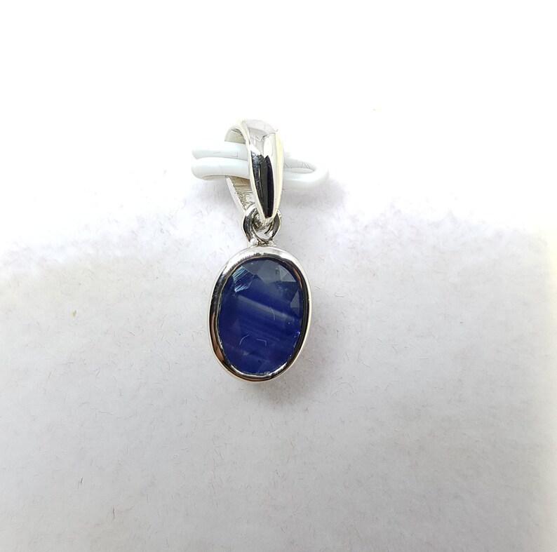 Sapphire Silver 925 Pendant /'Gift For September /' Neelam Silver Pendant/' Handmade Sapphire Pendant /' Gift For Her /' Gift For Him