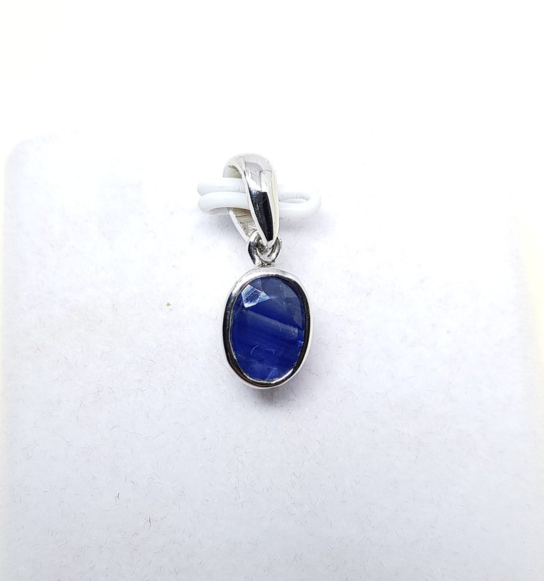 Sapphire Silver 925 Pendant /'Gift For September /' Neelam Silver Pendant/' Handmade Sapphire Pendant /' Gift For Her /' Gift For Him