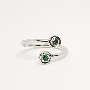 Emerald Silver 925 Ring &#39;Gift For May&#39; Emerald Ring&#39; Gift For Her&#39; Handmade Emerald Silver Ring &#39; Ring For Her &#39; Emerald Silver Ring