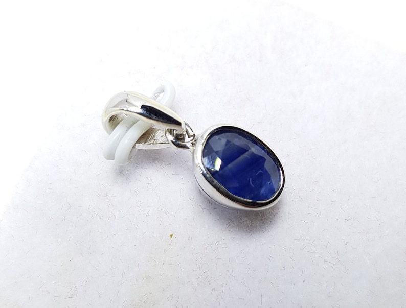 Sapphire Silver 925 Pendant /'Gift For September /' Neelam Silver Pendant/' Handmade Sapphire Pendant /' Gift For Her /' Gift For Him