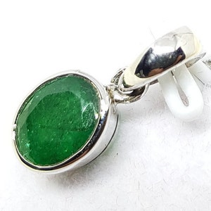 Emerald 925 Silver Pendant&#39; Gift For May &#39; Emerald Pendant&#39; Gift For Her & Him &#39; Panna Silver Pendant &#39; Birthday Gift &#39;