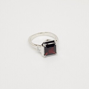 925 zilveren ring &#39;Verlovingsring&#39; roze granaat &#39;ring &#39;granaat ring&#39; rood geslepen ring &#39;granaat&#39; cadeau voor januari &#39;cadeau voor haar&#39;