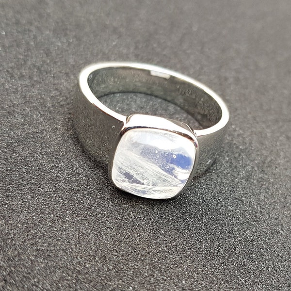 Rainbow Moonstone 925 Silver Ring' Gift For Him & Her ' Gift For June' Gift For July ' Handmade Rainbow Moon Stone Ring ' Birthday Gift
