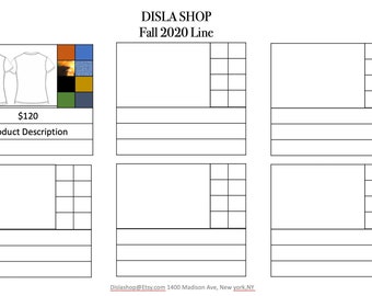 Downloadable Product Line Sheet Template- Power Point Template