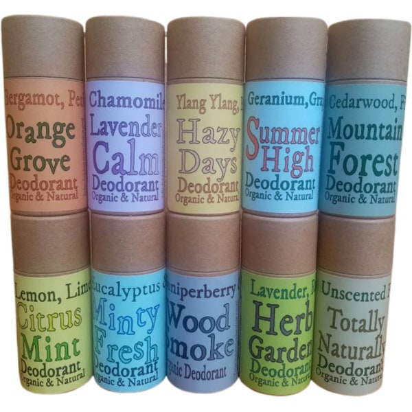 Eco Friendly | All Natural Deodorant | No Baking Soda | Zero Waste | Biodegradable | Push Up Tube |Eco friendly Gift