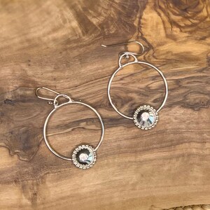 Marinha Hoops |Handmade Silver Hoops | Dangle Hoops | Silver Earrings | Bohemian | Modern Boho | Classic | Everyday Wear