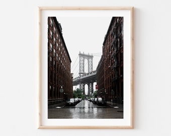WASHINGTON STREET • Manhattan Bridge, Dumbo, Brooklyn, Nyc, New York | Fine Art Print, Photo Print