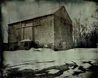 Titusville Barn, New Jersey - an open edition wet plate collodion archival 8x10 print