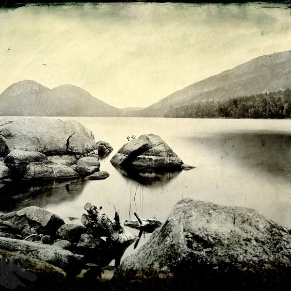 Jordan Pond, Acadia limited edition wet plate collodion archival 8x10 print