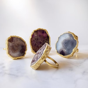 Amethyst Napkin Ring ~ Personalized Wedding nNpkin Rings ~ Custom Napkin Table Setting Decor