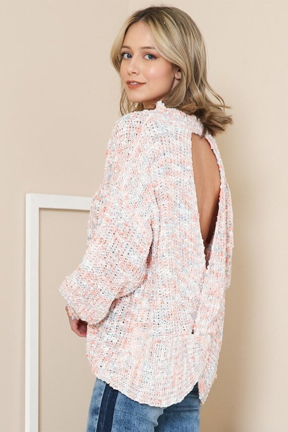 Twisted store back sweater