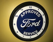 Ford FoMoCo AppService Motors Auto Mechanic Garage Bar Advertising Man Cave Wall Clock Sign