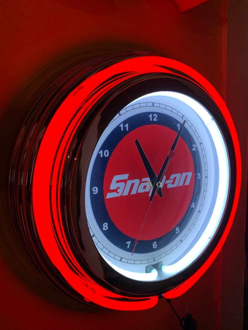 Snap on Tools Auto Mechanic Advertising Man Cave RED Neon Wall Etsy
