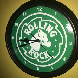 Rolling Rock Bear Beer Bar Advertising Wall Clock Sign