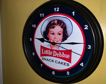 Little Debbie Snack Cakes Bakery Store Diner Kitchen Advertising Wall Clock Sign