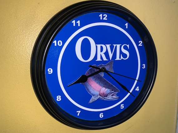 Orvis Trout Fly Fishing Rod Reel Creel Tackle Bait Shop Garage Bar  Advertising Man Cave Wall Clock Sign -  Canada