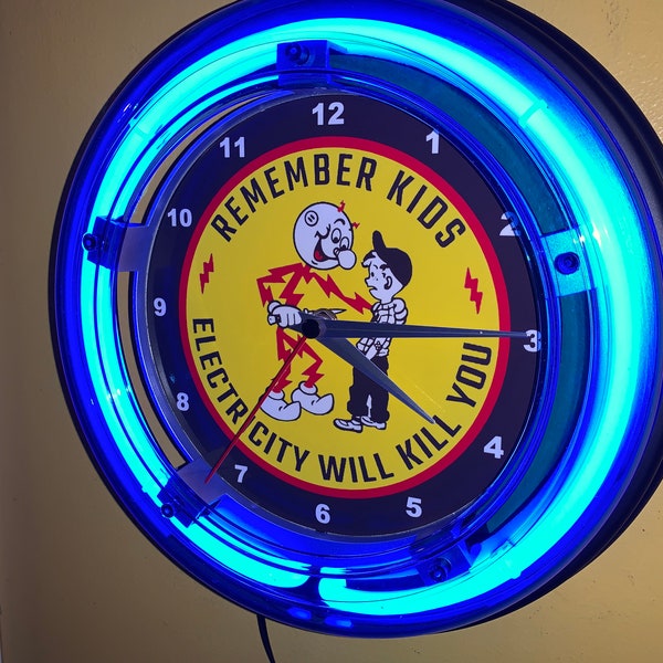 G Reddy Sticker Clock Electric Neon Wall Clock - Etsy