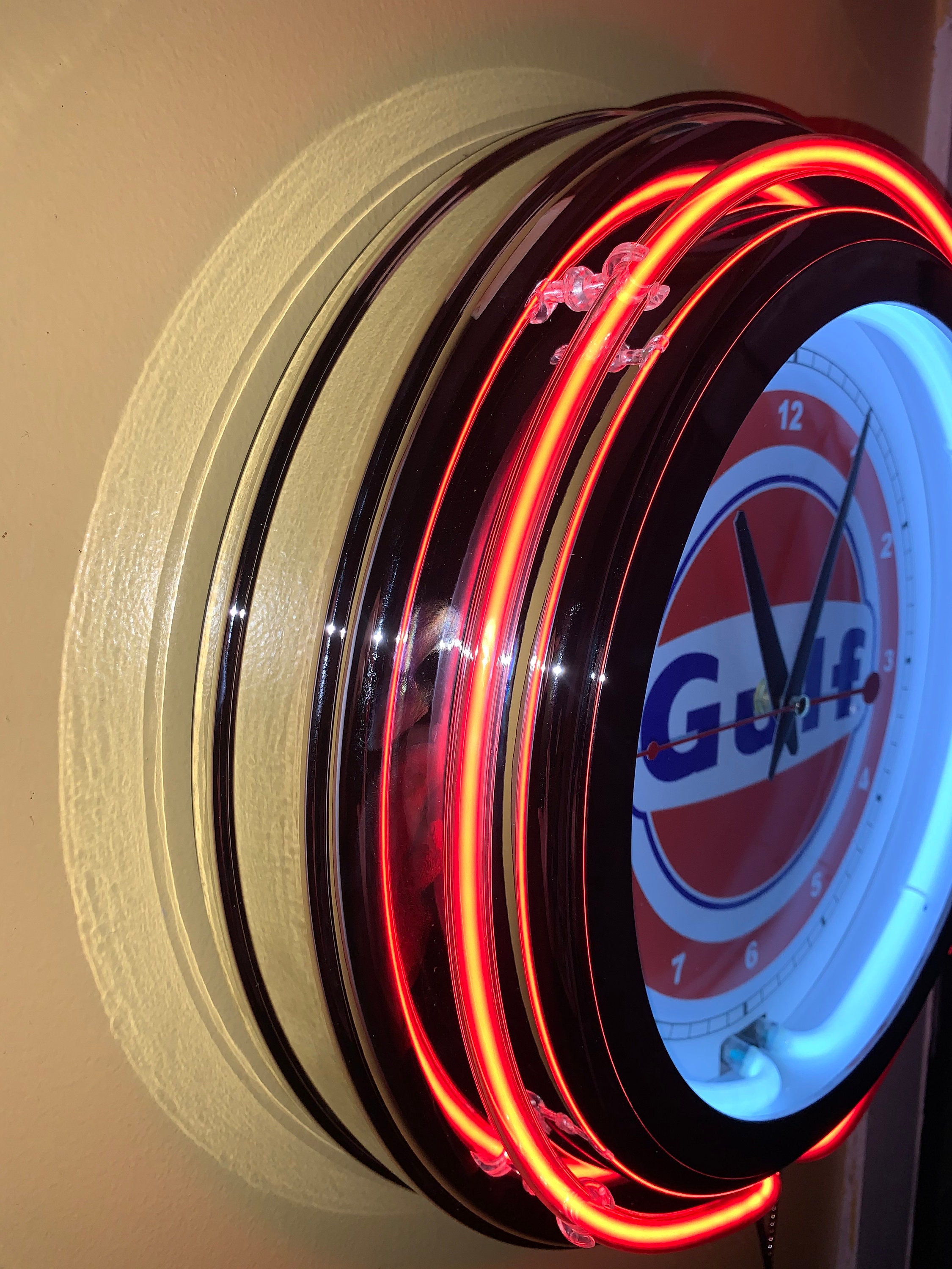 Gulf Oil Gas Service Station Garage Bar Advertising Man Cave ORANGE ...