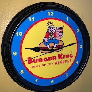 70s バーガーキング 旧ロゴ フリズビークロック 時計 アメトイ Burger