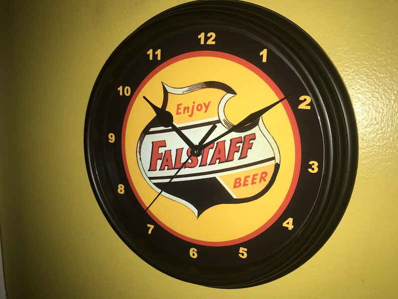 Falstaff Beer Bar Advertising Wall Clock Sign Etsy