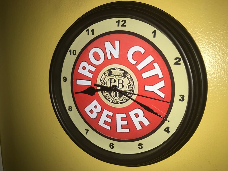Iron City Beer Bar Advertising Wall Clock Sign Etsy