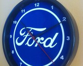 Ford FoMoCo LOGO Motors Auto Mechanic Garage Bar Advertising Man Cave Wall Clock Sign