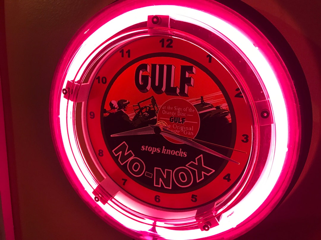 Gulf No Nox @@ Oil Gas Service Station Garage Bar Advertising Man Cave ...