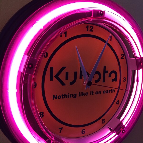 Neon Tractor Clock Etsy