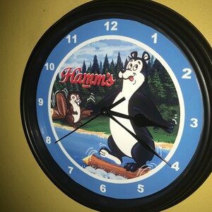 Hamm's Beer Bear Tavern Sign Wall Clock – Fishing Boat Game Room Décor – Off The Wall Clocks