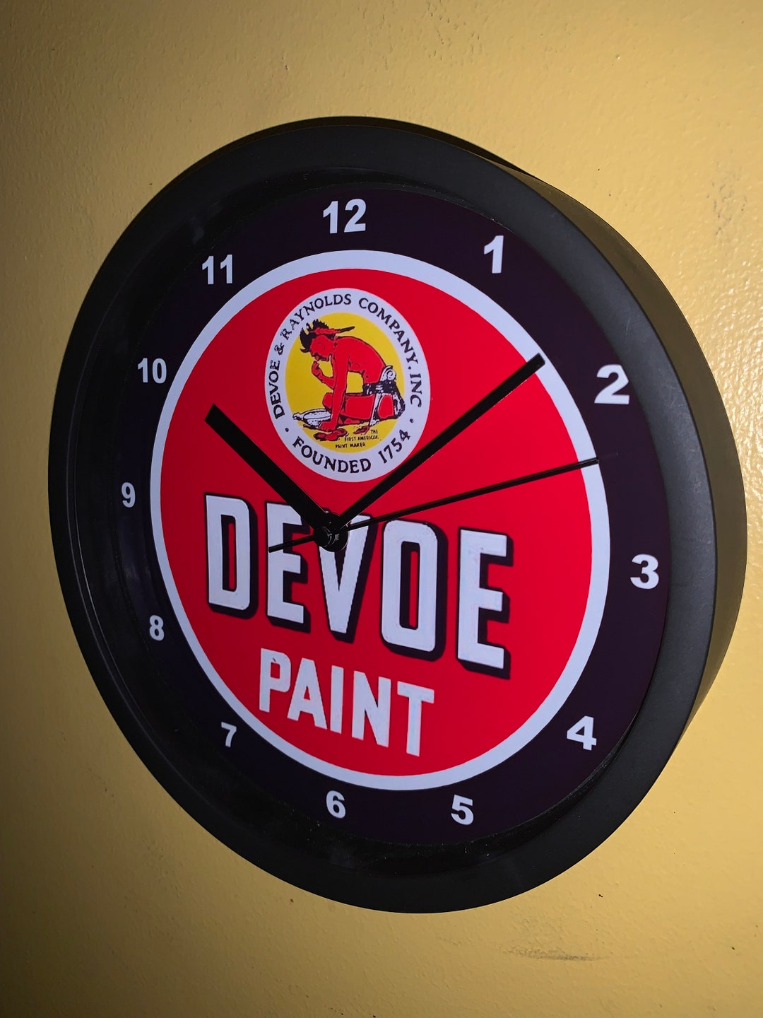 Devoe Paint Painter Hardware Store Bar Advertising Wall Clock Etsy